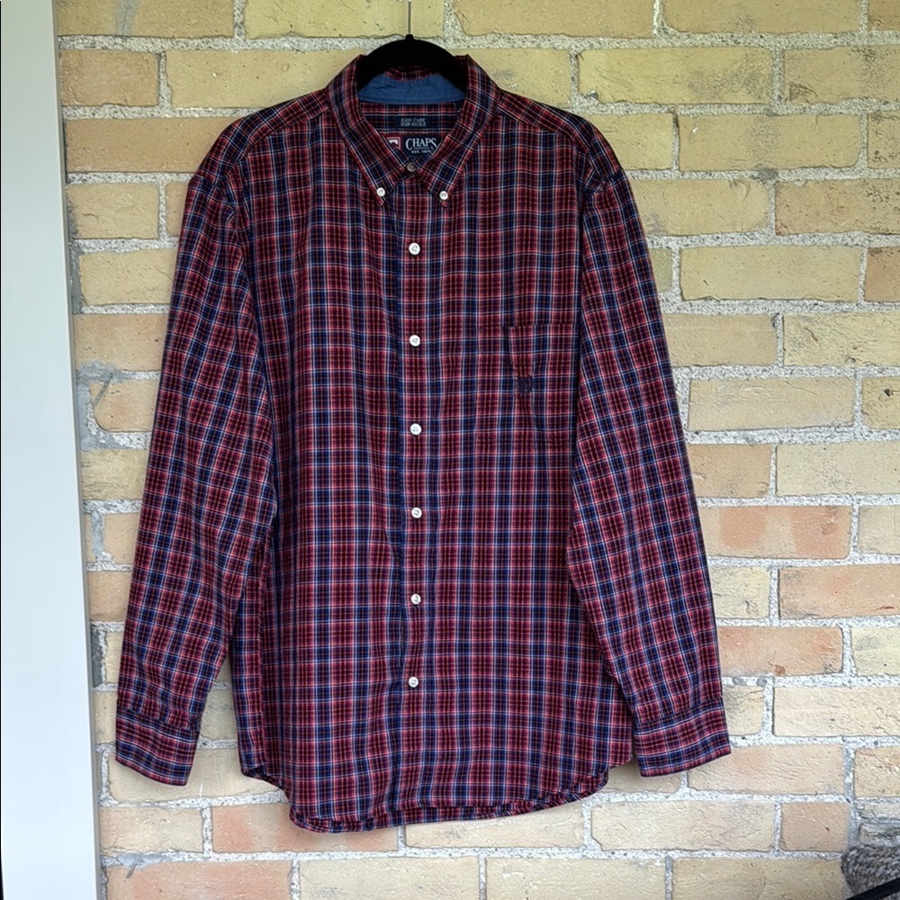 Chaps Ralph Lauren Men's Red Plaid Shirt